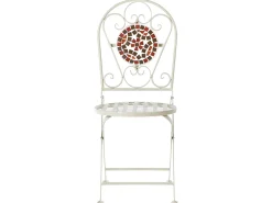 Clearance Beliani Pieghevole SPELLO Metallo Bianco Bianco Grigio Rosso