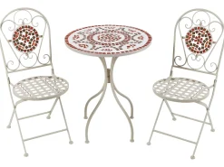Clearance Beliani Pieghevole SPELLO Metallo Bianco Bianco Grigio Rosso
