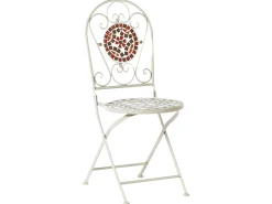 Clearance Beliani Pieghevole SPELLO Metallo Bianco Bianco Grigio Rosso