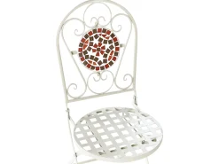 Clearance Beliani Pieghevole SPELLO Metallo Bianco Bianco Grigio Rosso