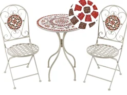 Clearance Beliani Pieghevole SPELLO Metallo Bianco Bianco Grigio Rosso