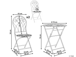 Sale Beliani Pieghevole STIFFE Metallo Bianco