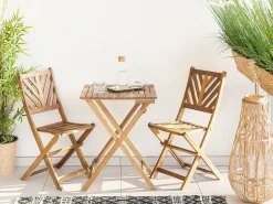 Sale Beliani Set bistrot Pieghevole TERNI Legno d'acacia Marrone