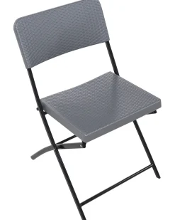 Hot Beliani Set bistrot Pieghevole TRAPPETO Grigio Grigio Nero