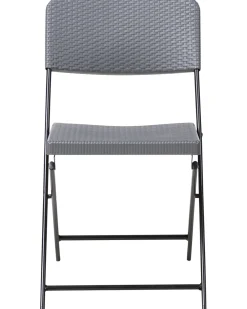 Hot Beliani Set bistrot Pieghevole TRAPPETO Grigio Grigio Nero