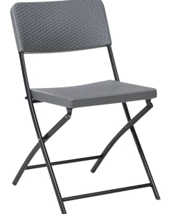 Hot Beliani Set bistrot Pieghevole TRAPPETO Grigio Grigio Nero