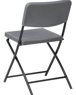 Hot Beliani Set bistrot Pieghevole TRAPPETO Grigio Grigio Nero