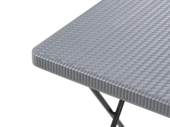 Hot Beliani Set bistrot Pieghevole TRAPPETO Grigio Grigio Nero