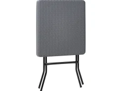 Hot Beliani Set bistrot Pieghevole TRAPPETO Grigio Grigio Nero