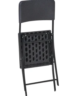 Hot Beliani Set bistrot Pieghevole TRAPPETO Nero