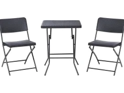 Hot Beliani Set bistrot Pieghevole TRAPPETO Nero