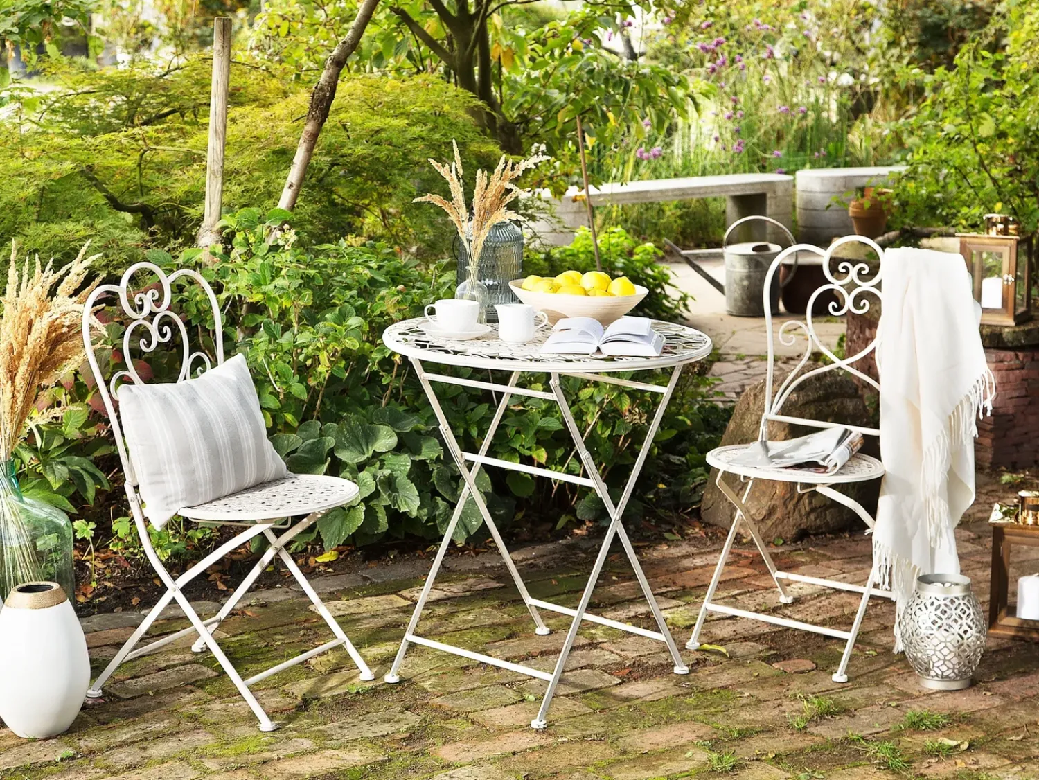 Clearance Beliani Pieghevole TRIESTE Metallo chiaro Beige