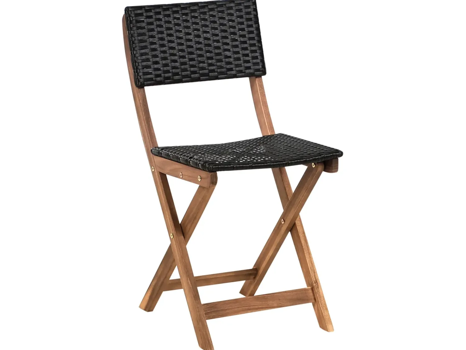 Hot Beliani Set bistrot RIVAROTTA Legno d'acacia Marrone/Nero Marrone Nero