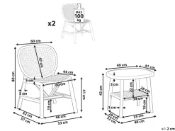 Sale Beliani Set bistrot SICELLE sporco Bianco