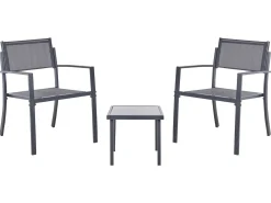 New Beliani TAVOLETO Metallo scuro Grigio