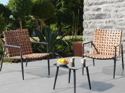 Sale Beliani Set bistrot ZIRIA Rattan sintetico (PE) Marrone Marrone Nero