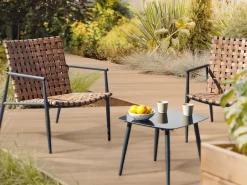Sale Beliani Set bistrot ZIRIA Rattan sintetico (PE) Marrone Marrone Nero