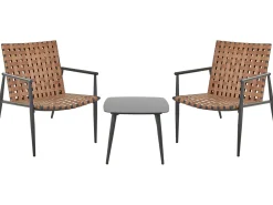 Sale Beliani Set bistrot ZIRIA Rattan sintetico (PE) Marrone Marrone Nero