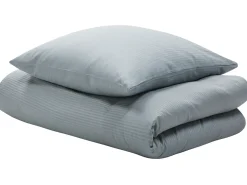 Best Beliani Set Copripiumino AVONDALE Raso di Cotone Grigio