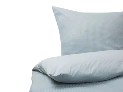 Best Beliani Set Copripiumino AVONDALE Raso di Cotone Grigio
