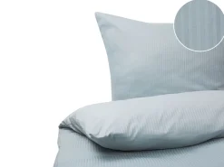 Best Beliani Set Copripiumino AVONDALE Raso di Cotone Grigio