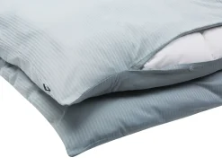 Best Beliani Set Copripiumino AVONDALE Raso di Cotone Grigio