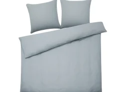 Best Beliani Set Copripiumino AVONDALE Raso di Cotone Grigio