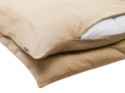 Beliani Set Copripiumino AVONDALE Raso di Cotone Beige