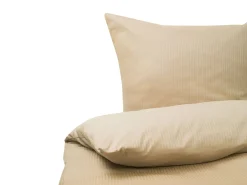 Beliani Set Copripiumino AVONDALE Raso di Cotone Beige