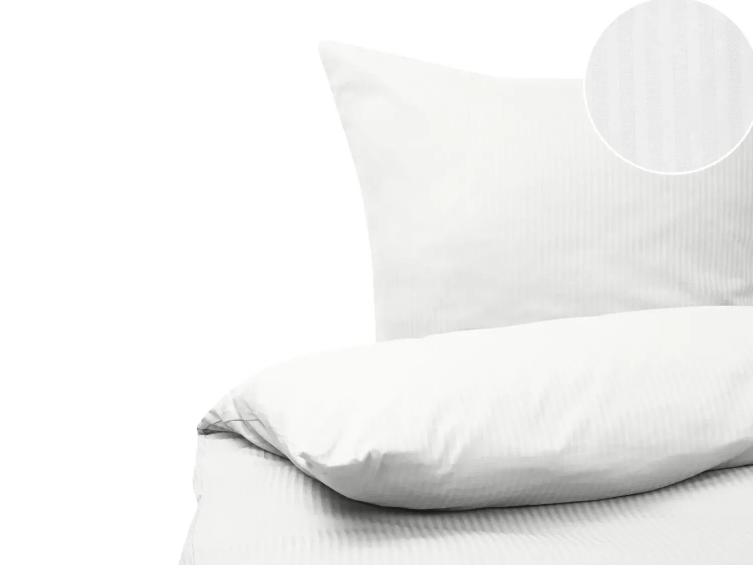 Discount Beliani Set Copripiumino AVONDALE Raso di Cotone 155 x 220 cm Bianco