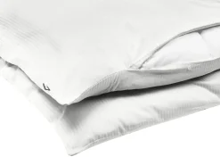 Discount Beliani Set Copripiumino AVONDALE Raso di Cotone 155 x 220 cm Bianco