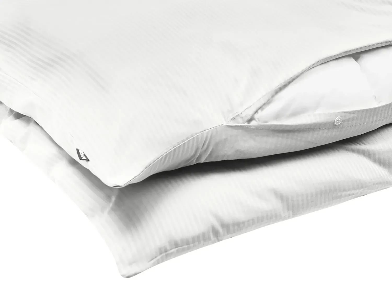 Discount Beliani Set Copripiumino AVONDALE Raso di Cotone 155 x 220 cm Bianco