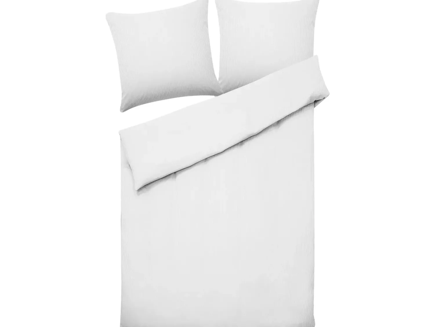 Discount Beliani Set Copripiumino AVONDALE Raso di Cotone 155 x 220 cm Bianco
