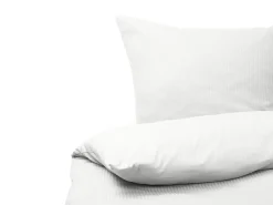 Discount Beliani Set Copripiumino AVONDALE Raso di Cotone 155 x 220 cm Bianco