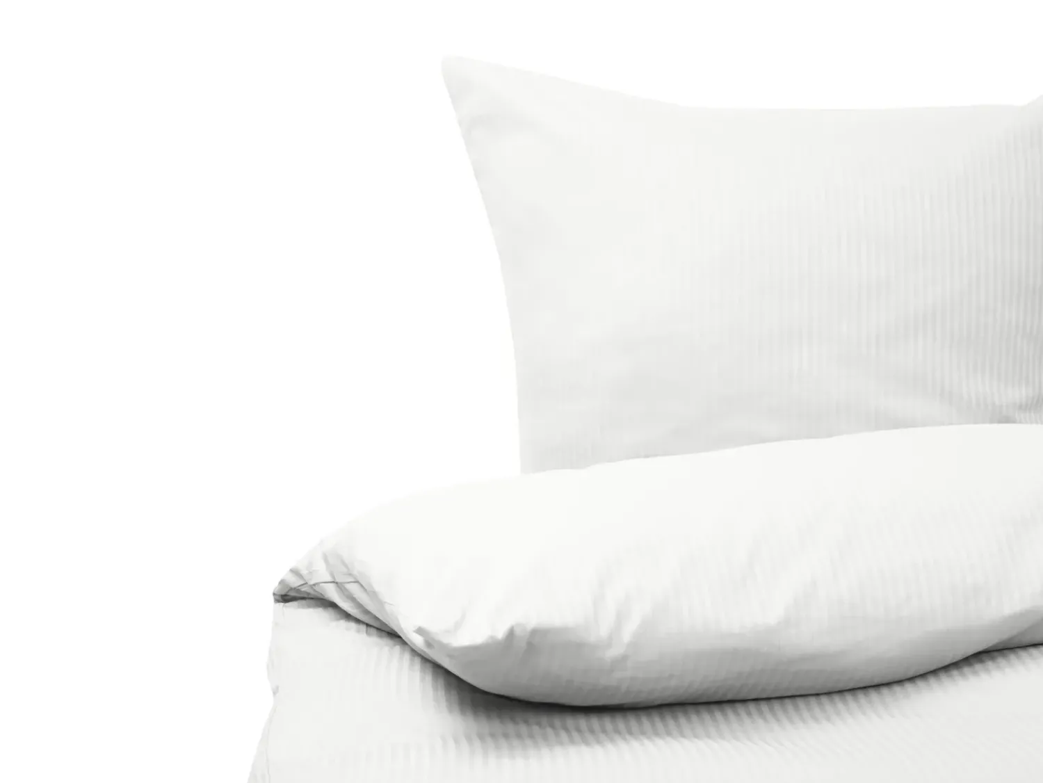 Discount Beliani Set Copripiumino AVONDALE Raso di Cotone 155 x 220 cm Bianco