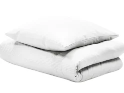 Discount Beliani Set Copripiumino AVONDALE Raso di Cotone 155 x 220 cm Bianco