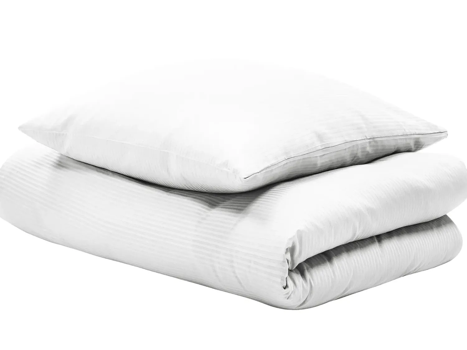Discount Beliani Set Copripiumino AVONDALE Raso di Cotone 155 x 220 cm Bianco