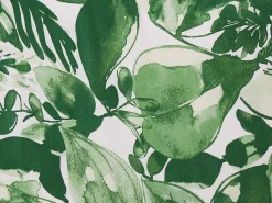 Online Beliani Set Copripiumino GREENWOOD Raso di Cotone Verde Bianco Verde