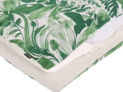 Discount Beliani Set Copripiumino GREENWOOD Raso di Cotone Verde Bianco Verde