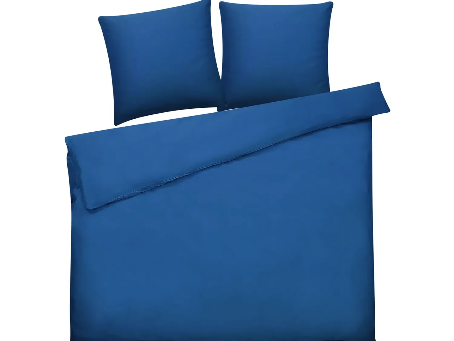 New Beliani Set Copripiumino HARMONRIDGE Raso di Cotone scuro Blu
