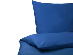 New Beliani Set Copripiumino HARMONRIDGE Raso di Cotone scuro Blu