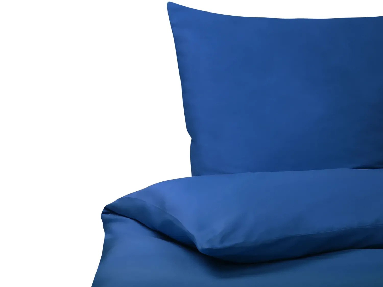 New Beliani Set Copripiumino HARMONRIDGE Raso di Cotone scuro Blu