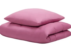 Hot Beliani Set Copripiumino HARMONRIDGE Raso di Cotone Rosa