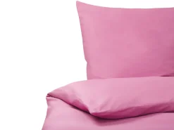 Hot Beliani Set Copripiumino HARMONRIDGE Raso di Cotone Rosa