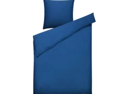 Discount Beliani Set Copripiumino HARMONRIDGE Raso di Cotone scuro Blu