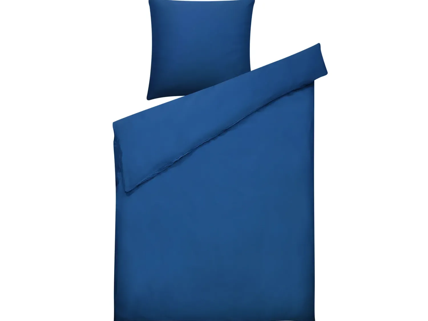 Discount Beliani Set Copripiumino HARMONRIDGE Raso di Cotone scuro Blu