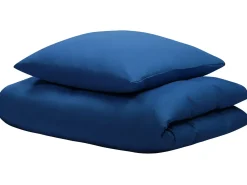 Discount Beliani Set Copripiumino HARMONRIDGE Raso di Cotone scuro Blu