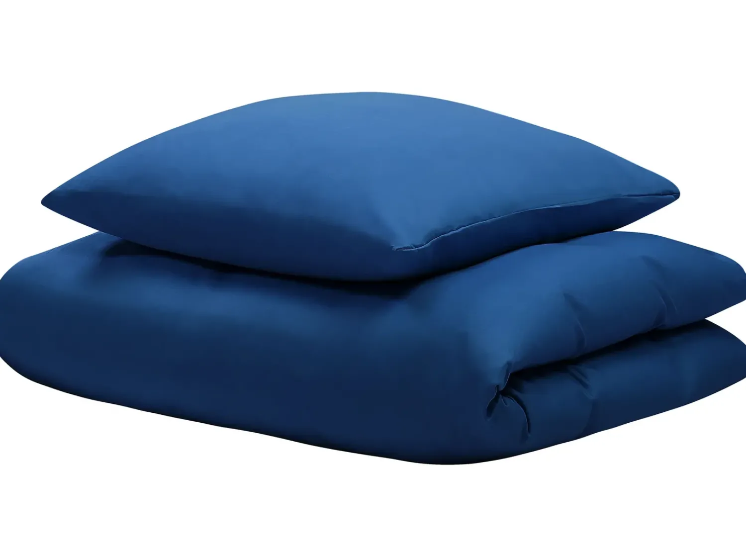 Discount Beliani Set Copripiumino HARMONRIDGE Raso di Cotone scuro Blu