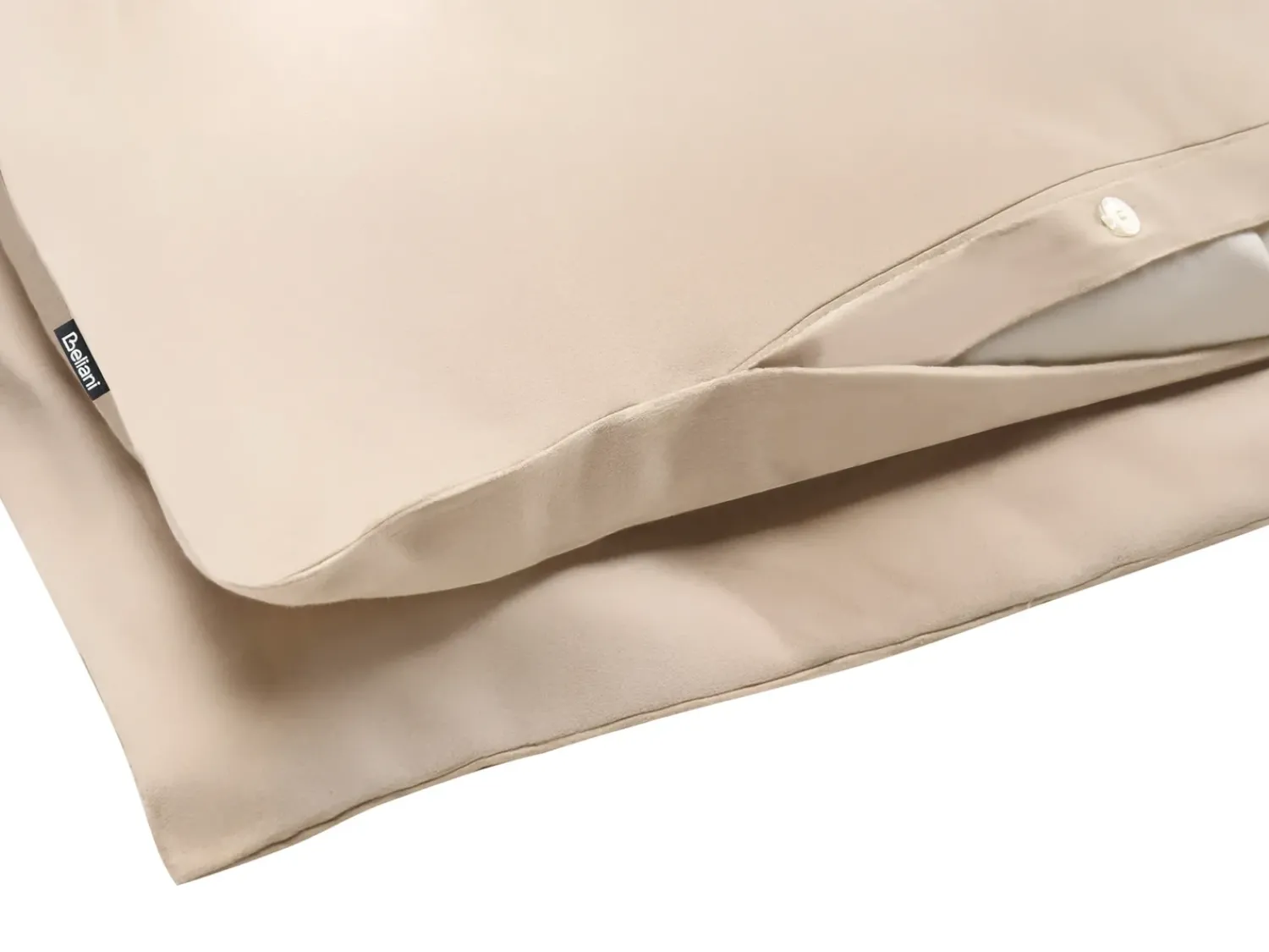 Discount Beliani Set Copripiumino PARKROSE Raso di Cotone Beige