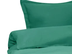 Clearance Beliani Set Copripiumino PARKROSE Raso di Cotone Verde